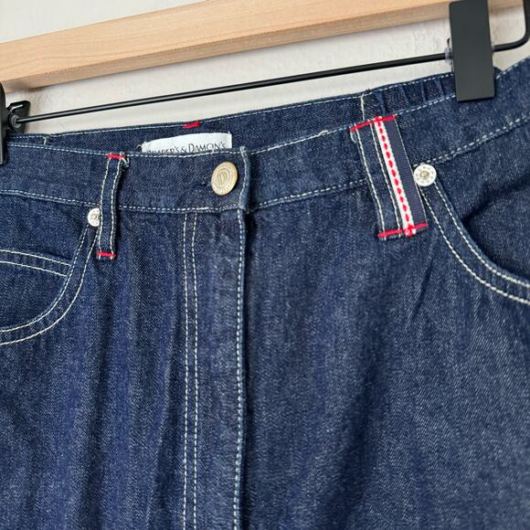 Vintage Drapers & Damons Women Dark Wash Jean Hi-Rise Straight Leg Denim Size 10 - Picture 4 of 8